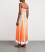 Loretta Caponi Orange Silk Lace-Detail Nightdress