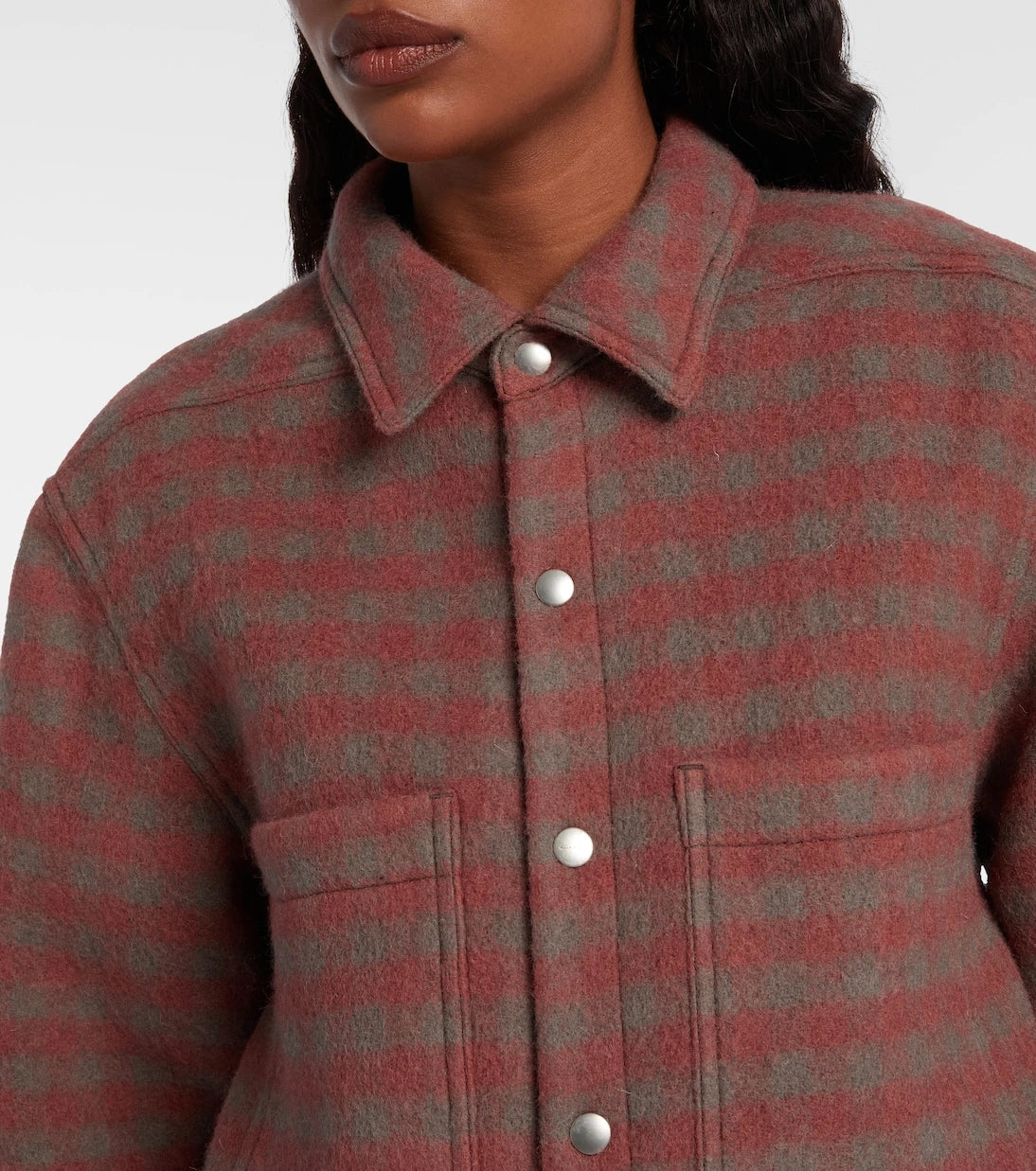 Rick Owens - Checked virgin wool overshirt