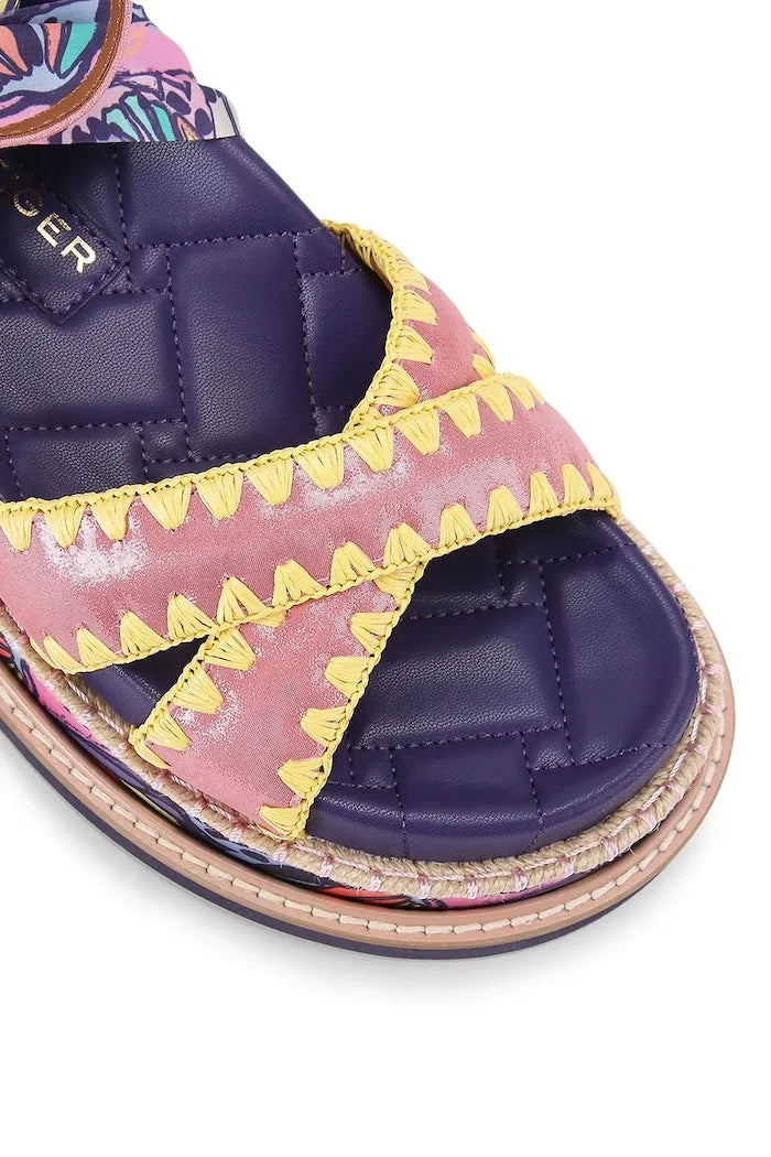 Kurt Geiger London kadın platform sandalet Orson Cross Scarf Sdl