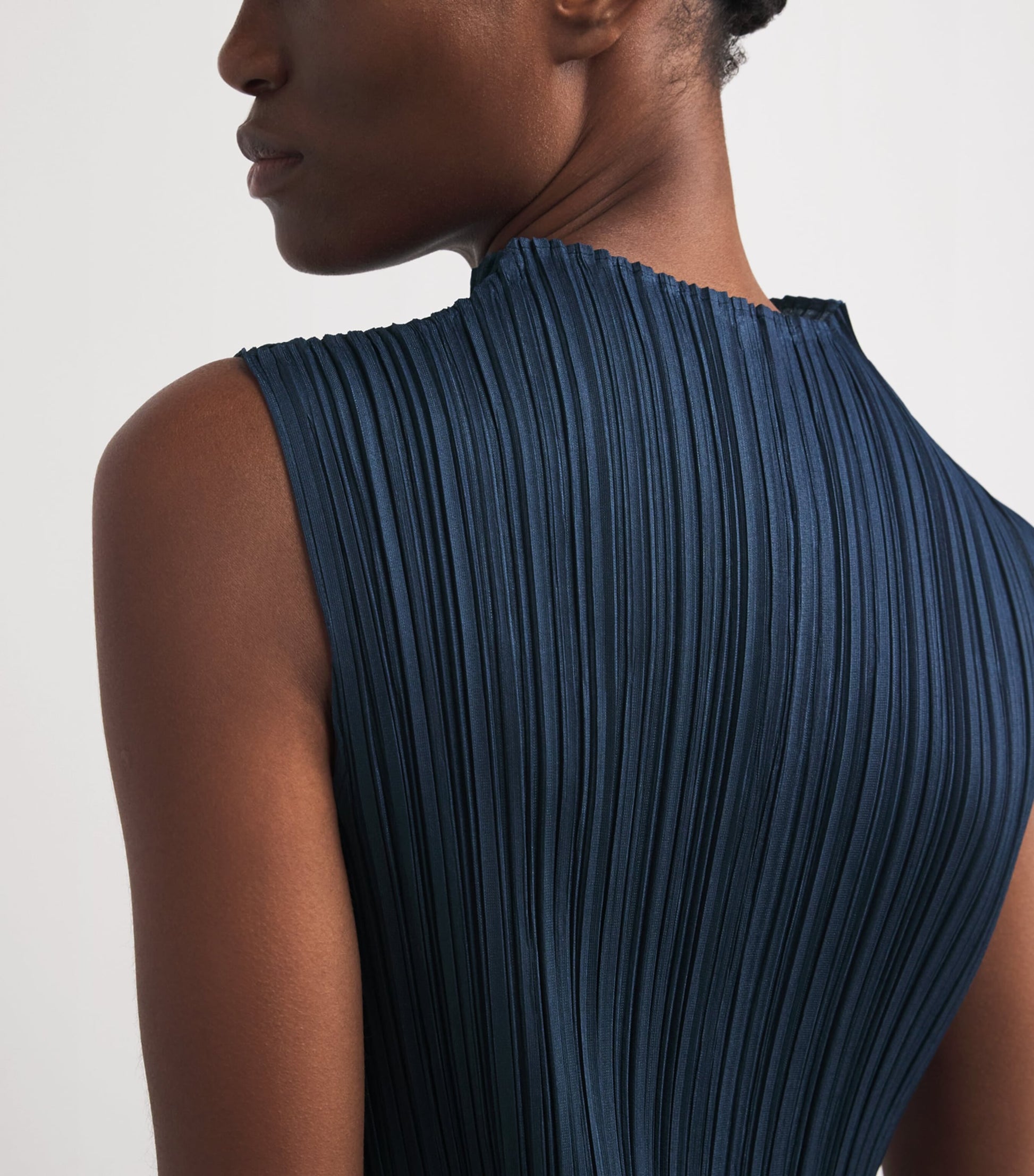 Blue Mellow Pleats Top