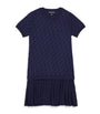 Emporio Armani Kids Navy Logo Jacquard Mini Dress (4-14 Years)