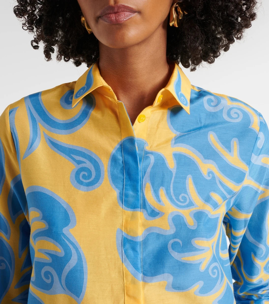 Etro - Printed cotton and silk shirt