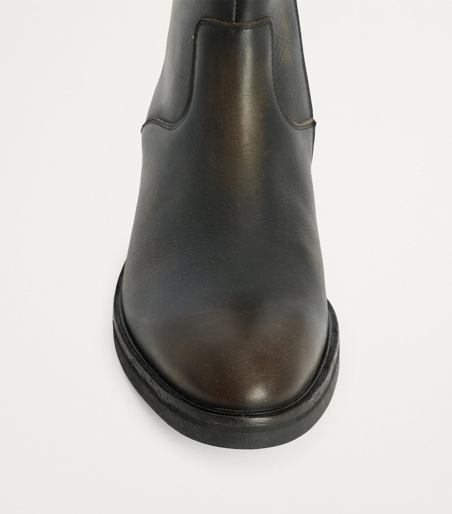 Leather Lang Ankle Boots