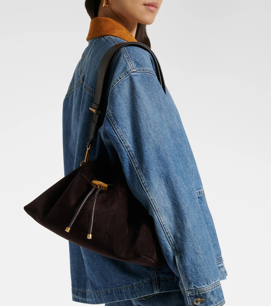 Jimmy Choo - Bon Bon Small suede bucket bag