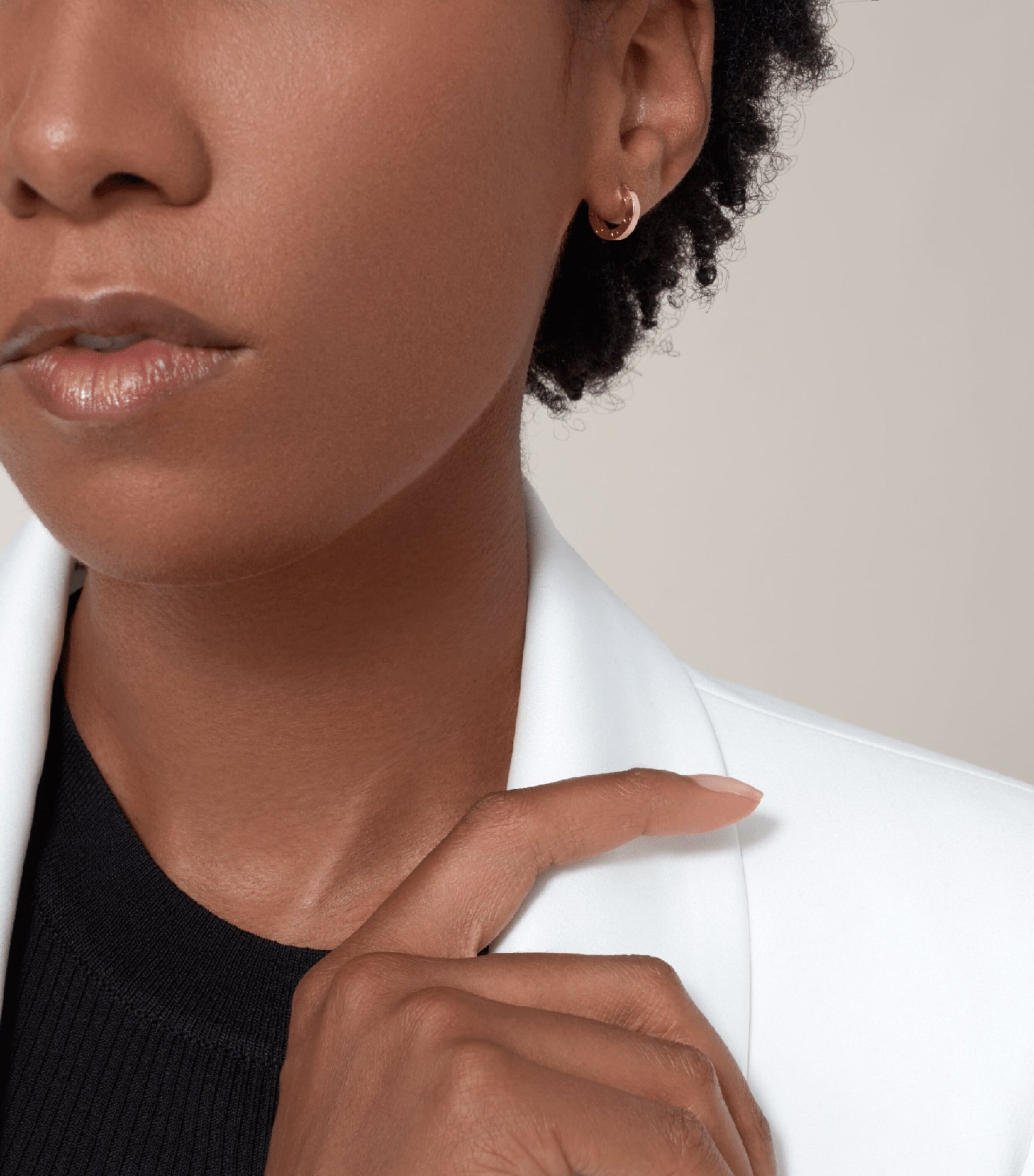 Rose Gold LOVE Hoop Earring