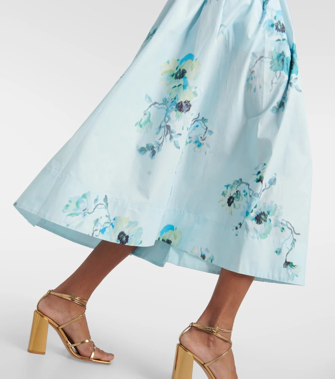 Zimmermann - Lightburst floral cotton midi skirt