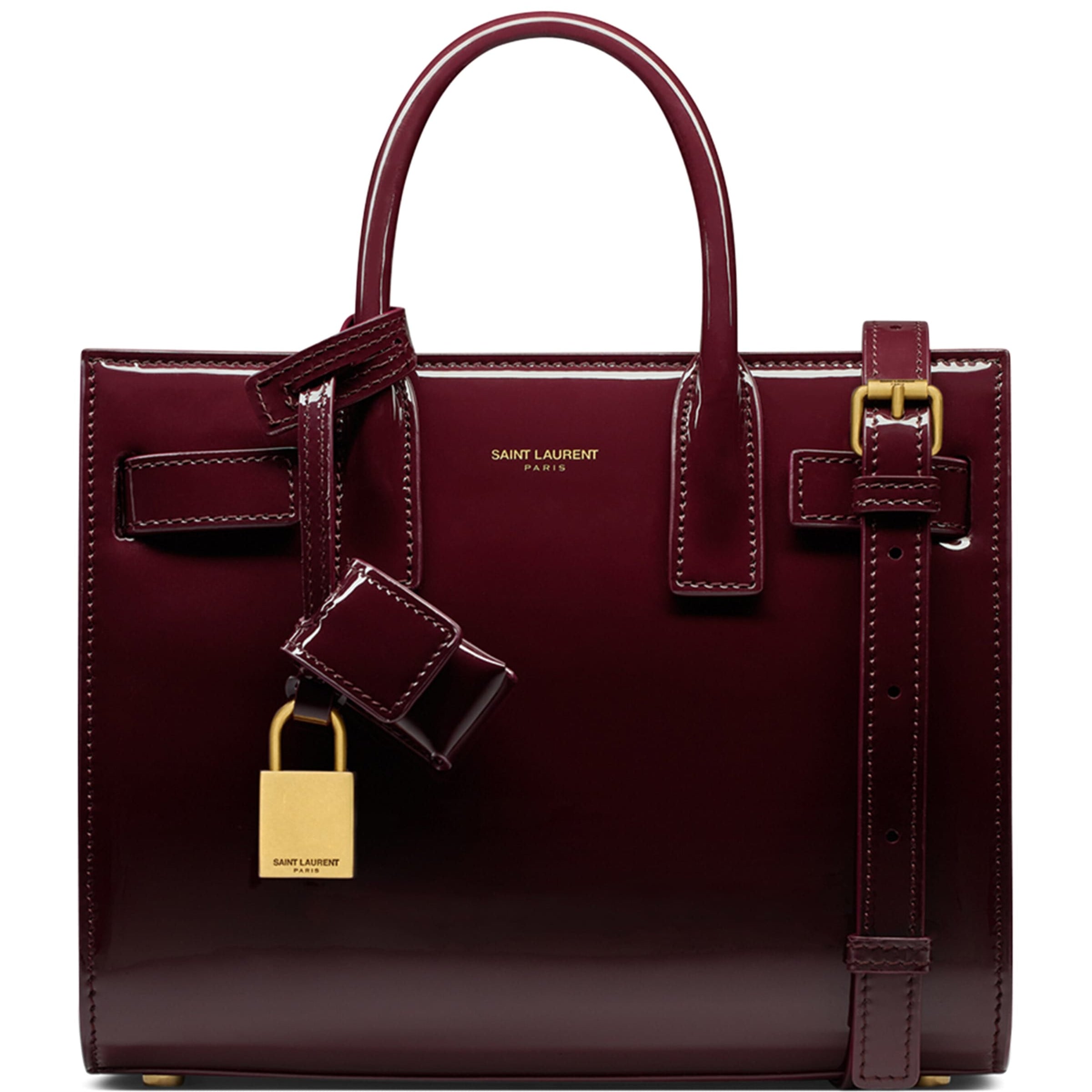 Saint Laurent Red Nano Sac de Jour Tote Bag