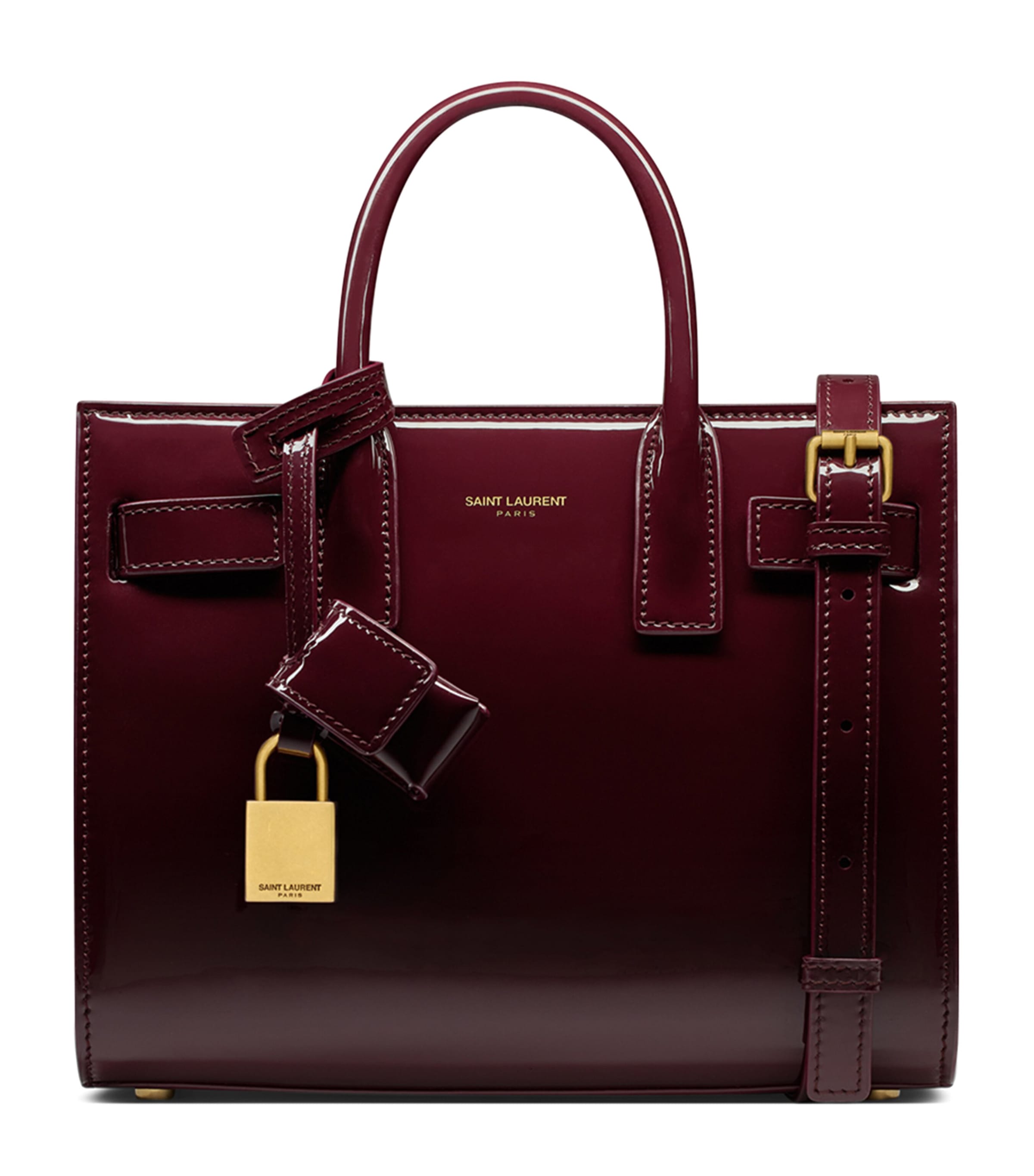 Saint Laurent Red Nano Sac de Jour Tote Bag