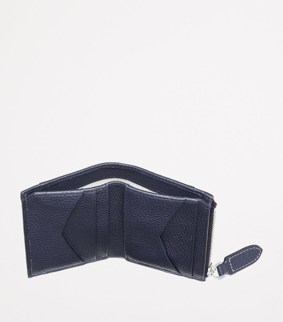 Aspinal Of London Navy Leather Hudson Pocket Wallet