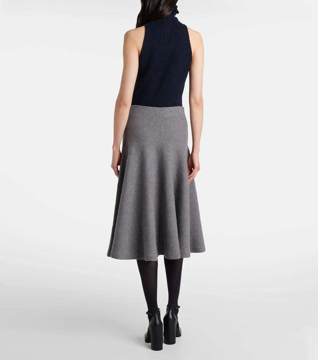 Alaïa - Cashmere-blend midi skirt