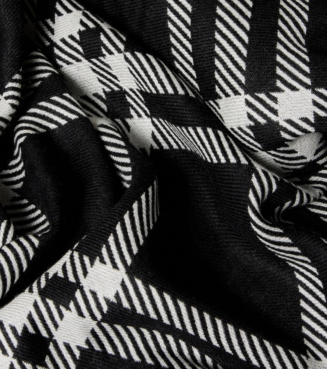 Burberry - Burberry Check wool and silk scarf