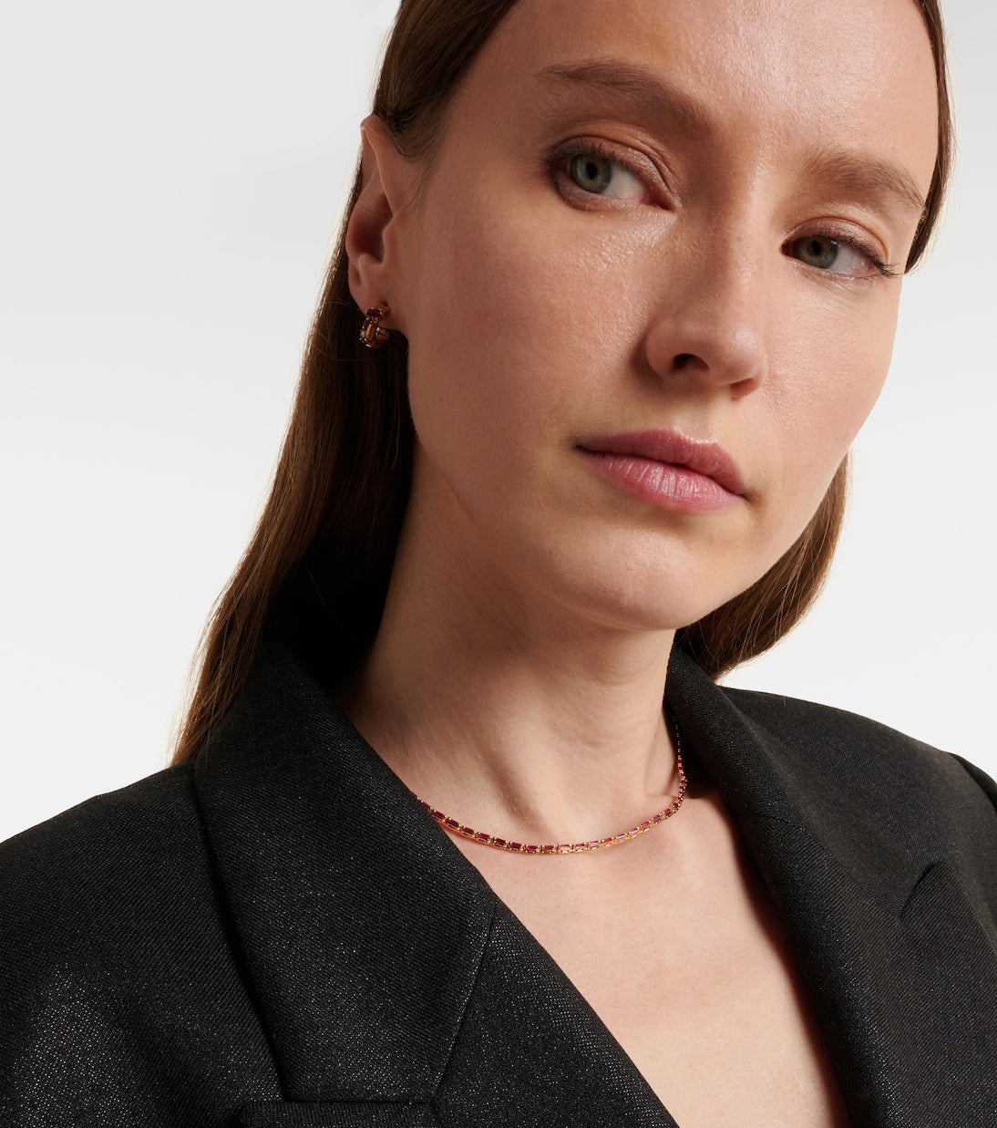Suzanne Kalan - 18kt rose gold necklace with rubies