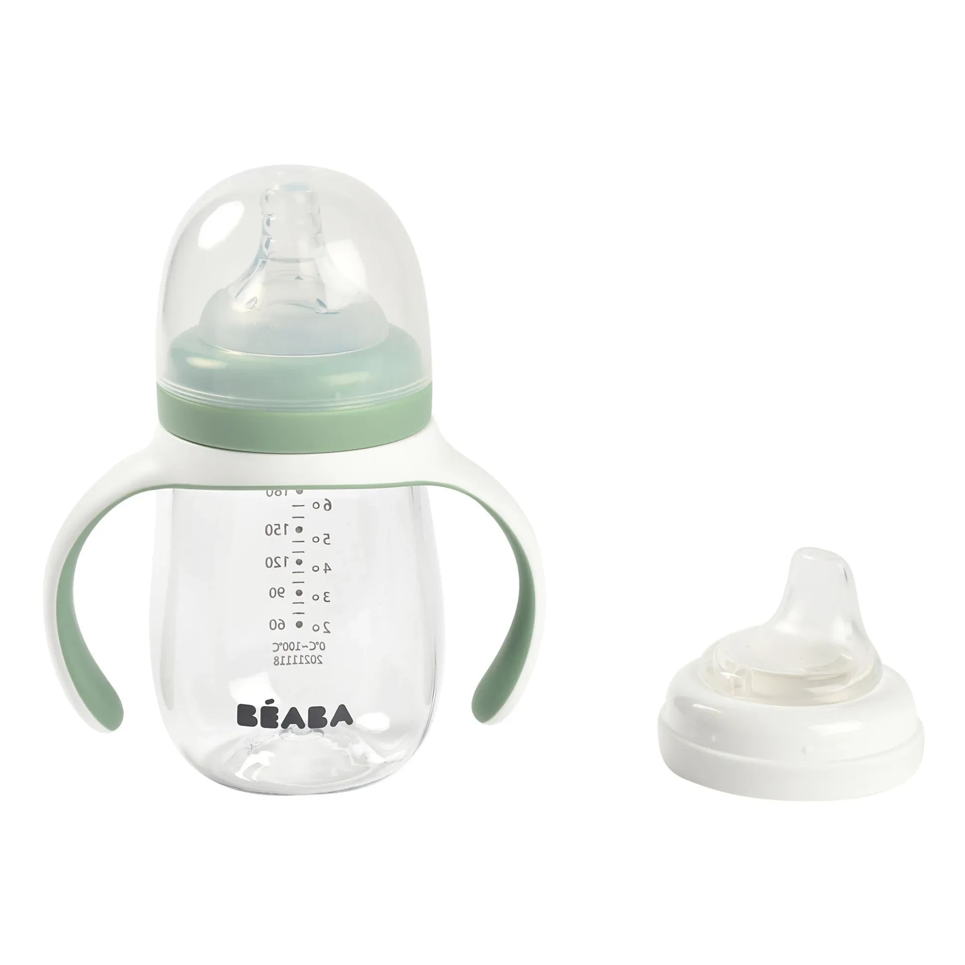 Béaba - 2-In-1 Training Bottle - 240 ml | Sage