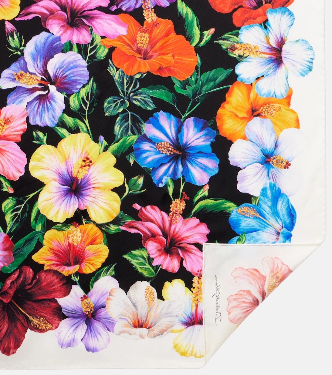 Dolce&Gabbana - Floral silk twill scarf