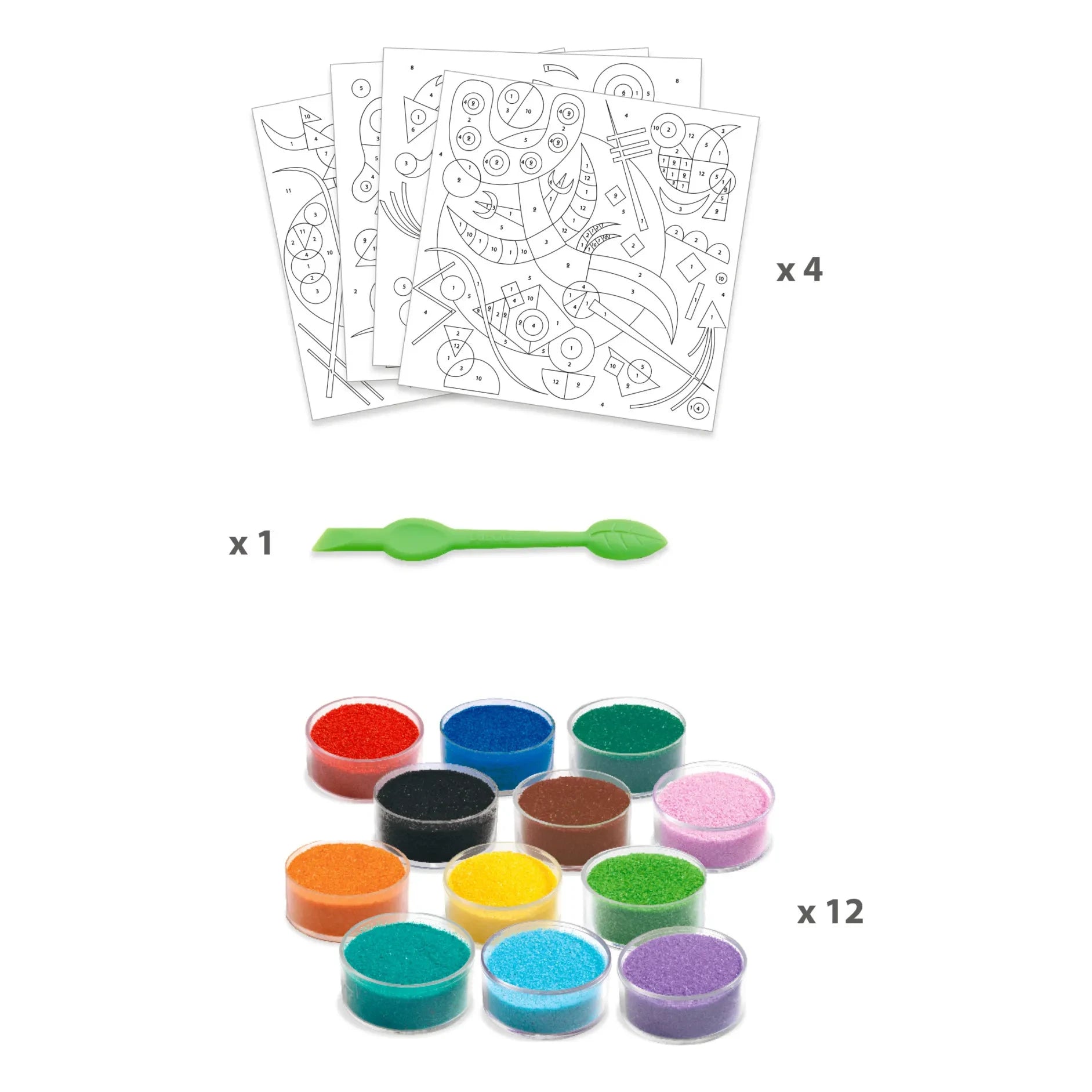 Djeco - Abstract Coloured Sand Activity Kit