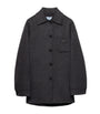 Prada Grey Wool-Cashmere Oversized Shirt