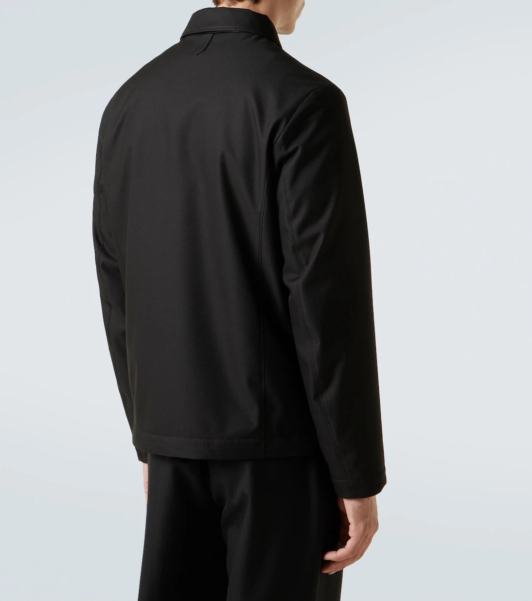 Canali - Leather-trimmed jacket
