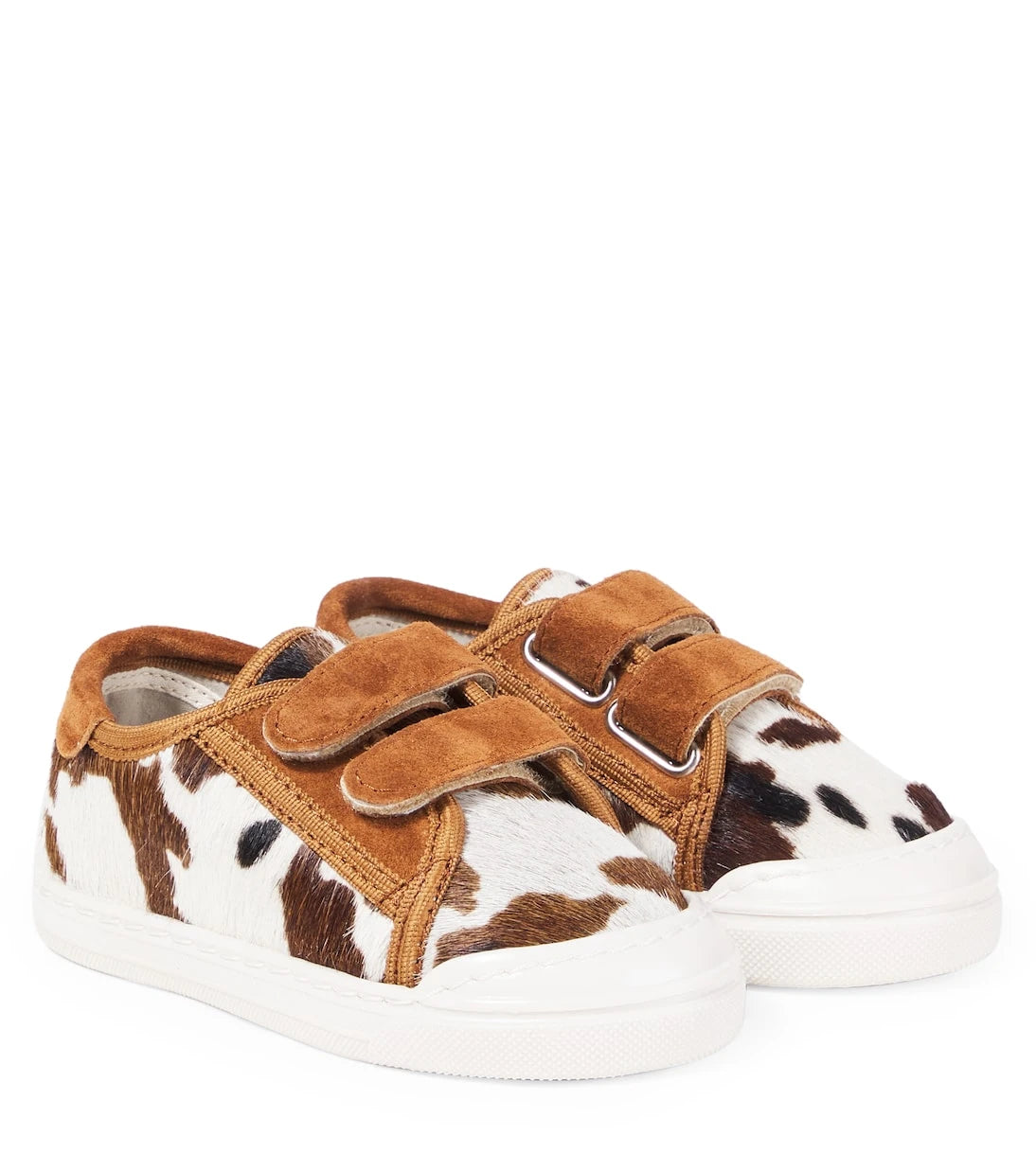 PèPè - Printed calf hair and suede sneakers