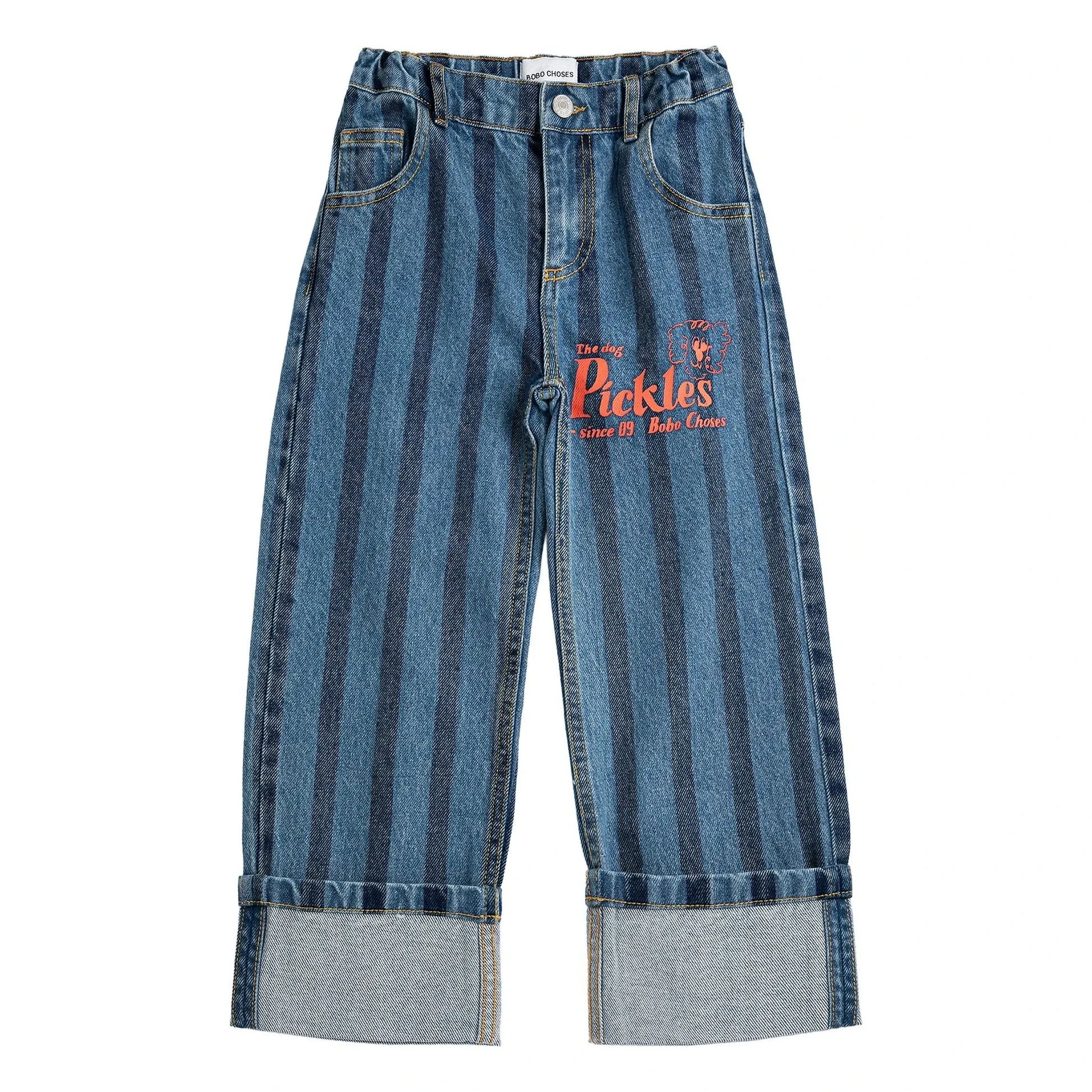 Bobo Choses - Organic Cotton Striped Jeans | Blue