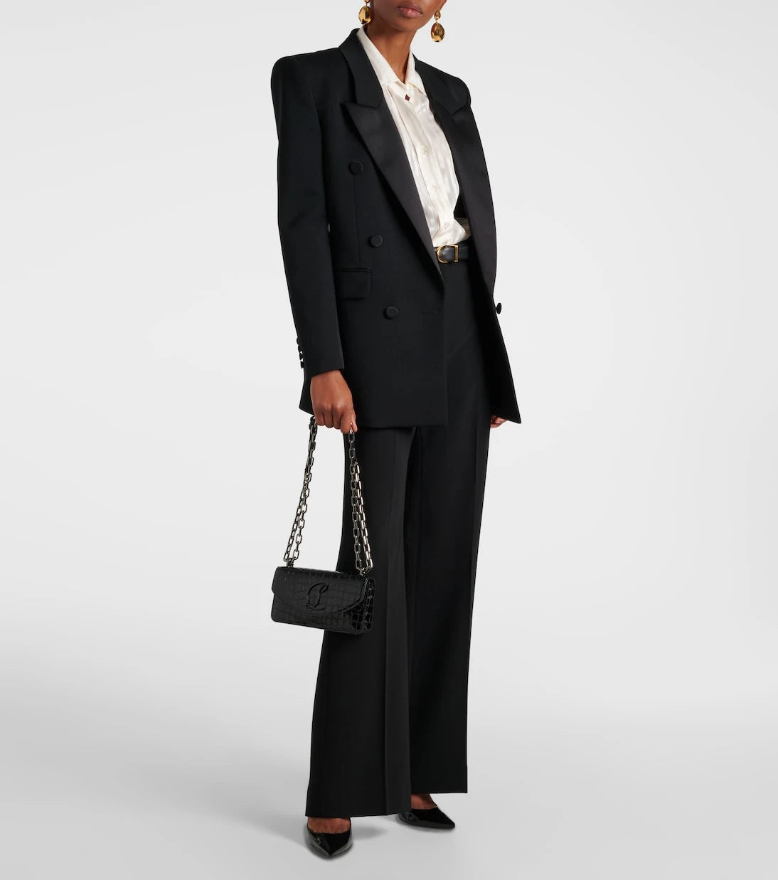 Christian Louboutin - Loubi54 croc-effect leather shoulder bag