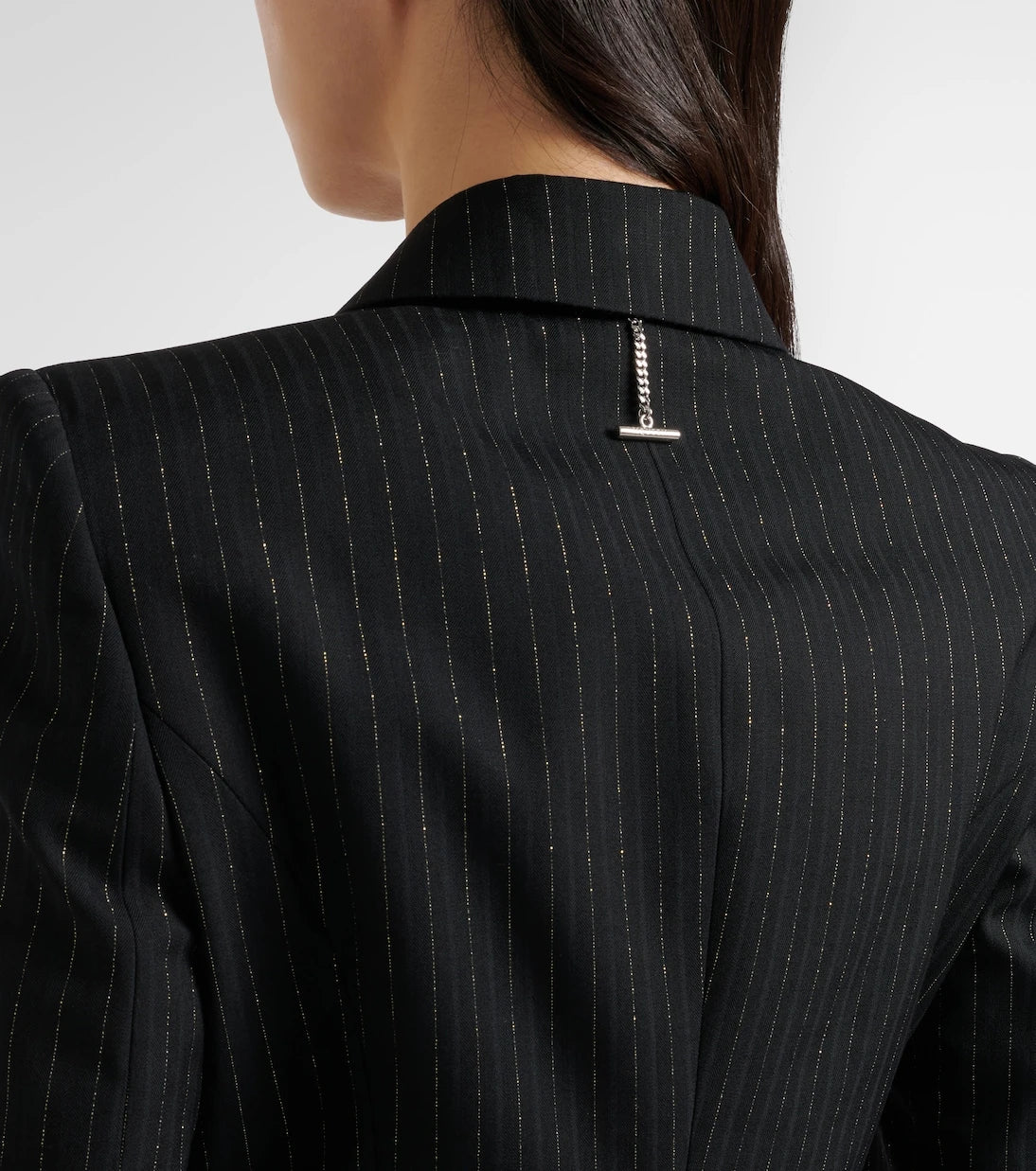 McQueen - Pinstripe double-breasted wool blazer