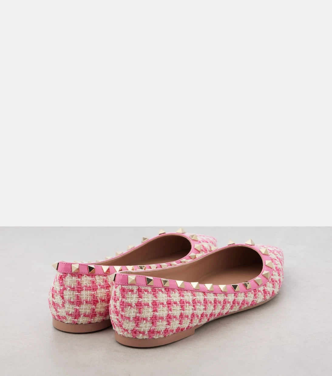 Valentino Garavani - Rockstud tweed ballet flats