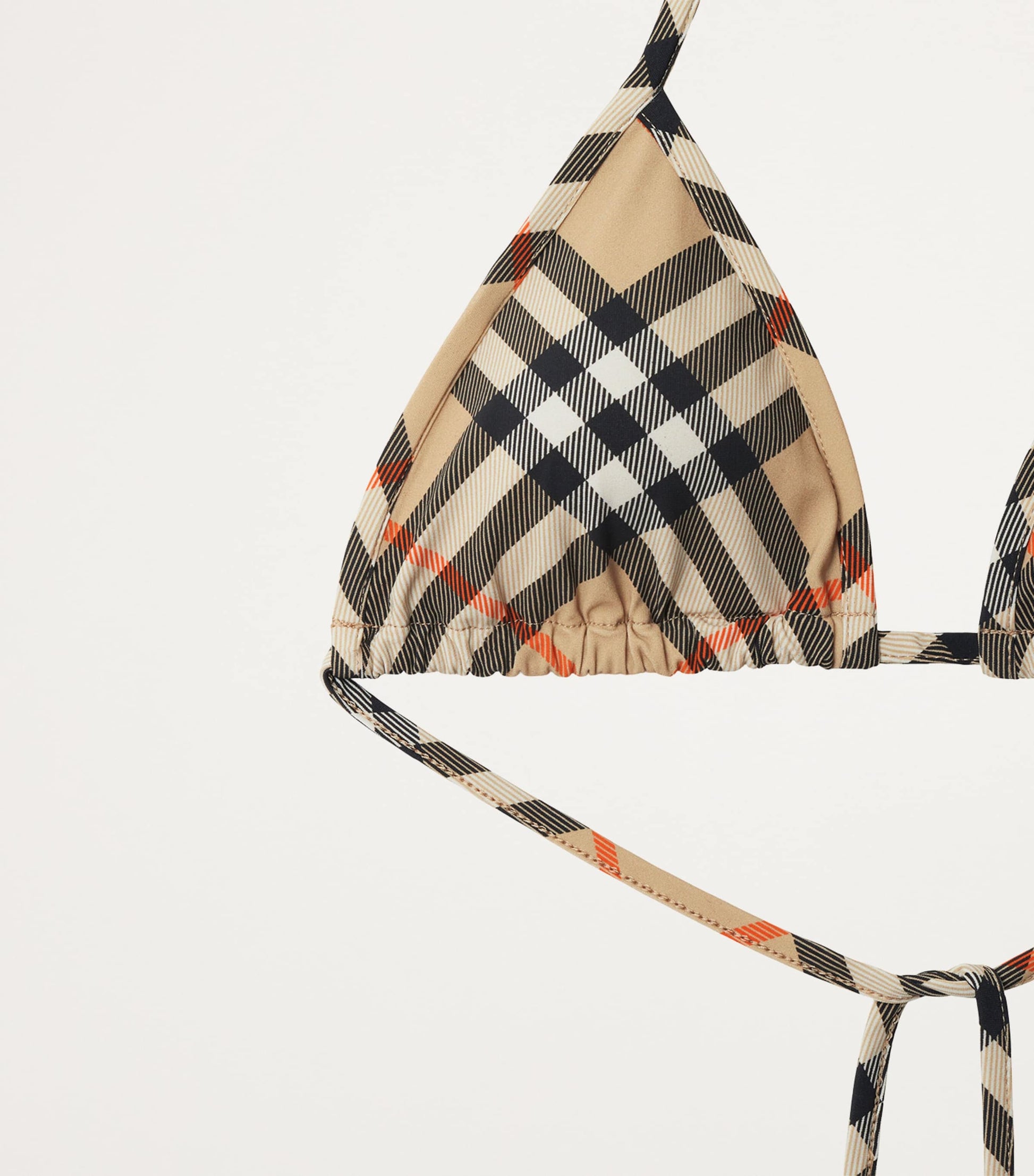 Yellow Check Bikini Top