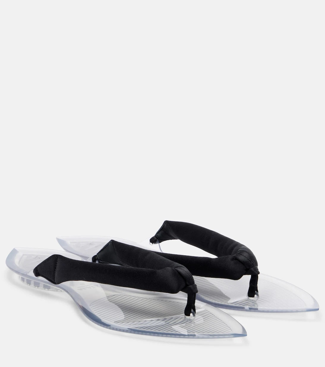 Alaïa - Invisible satin thong sandals