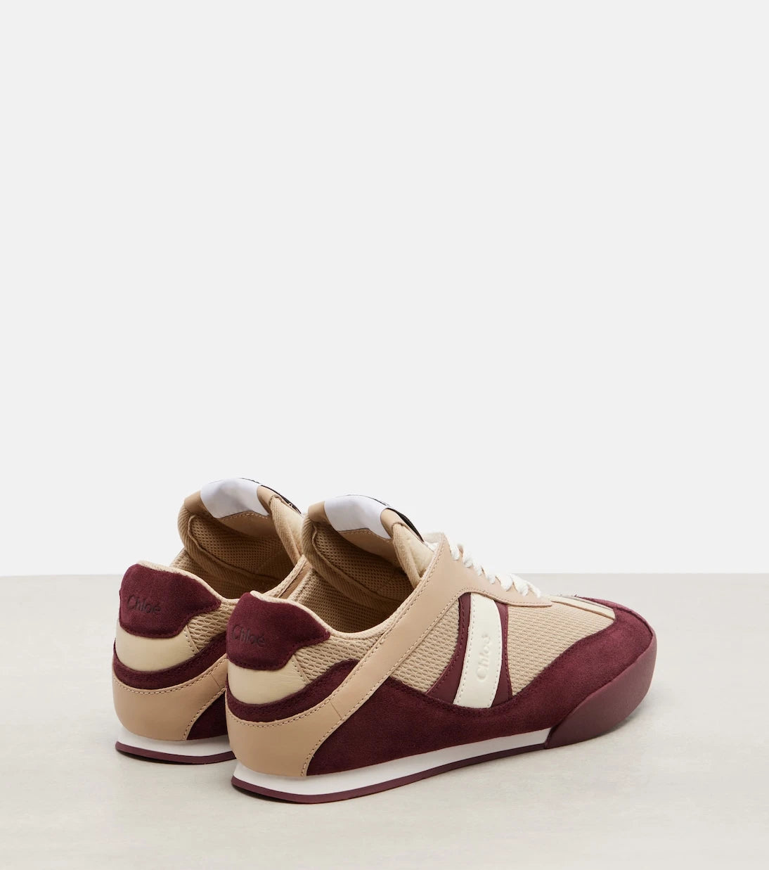 Chloé - Chloé Kick suede-trimmed sneakers