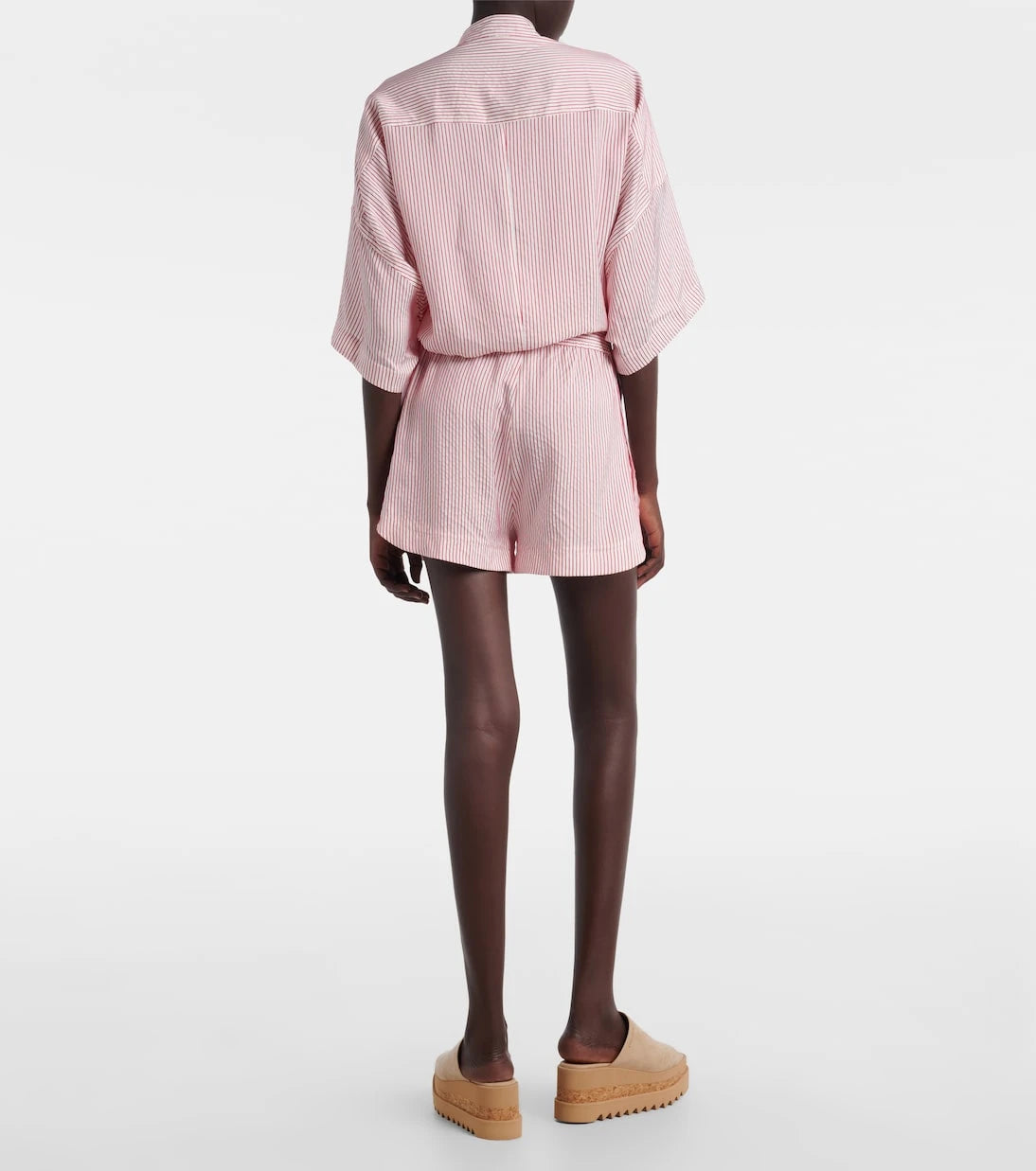 Stella McCartney - Striped silk shorts