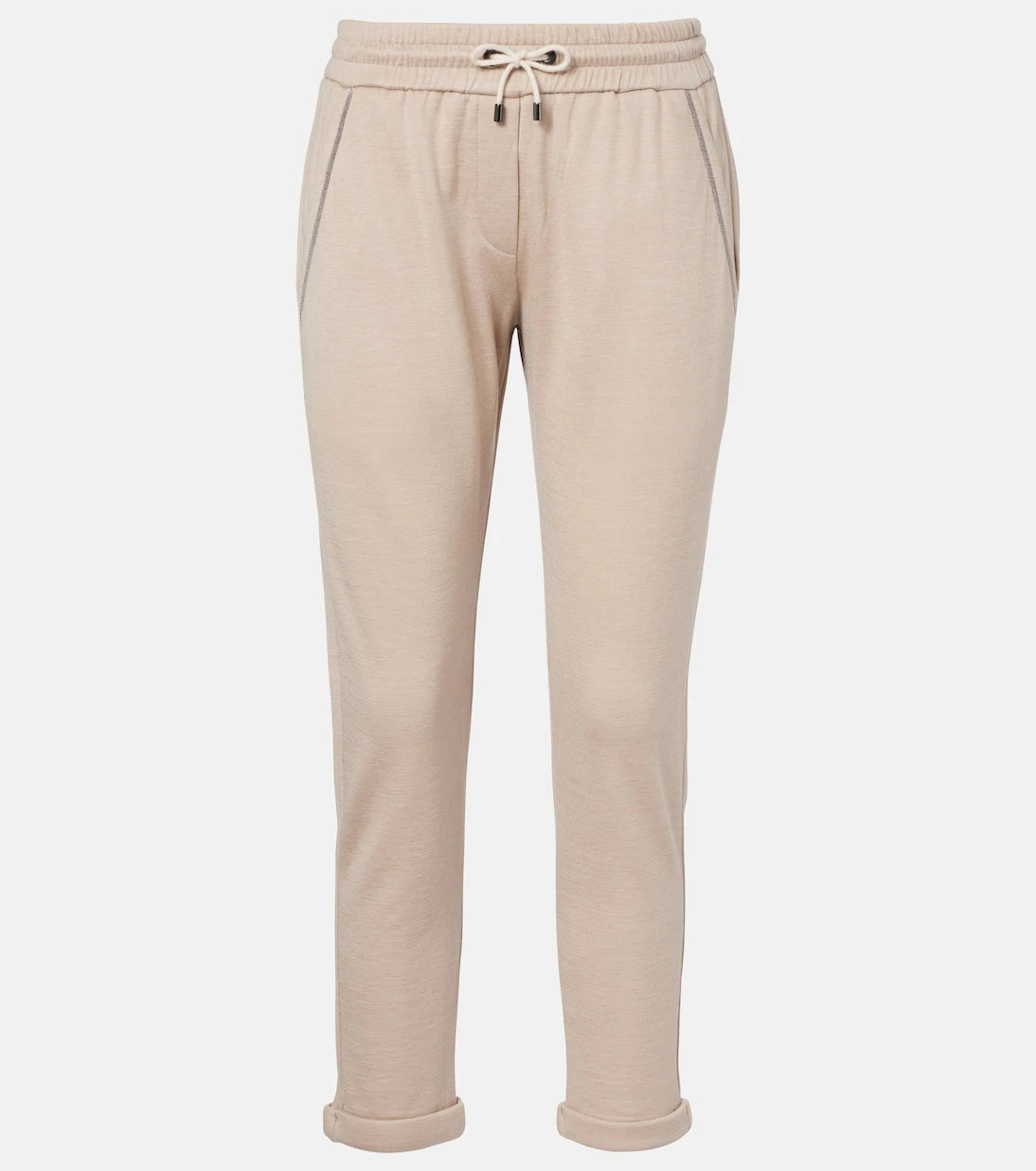 Brunello Cucinelli - Monili cotton and silk-blend sweatpants