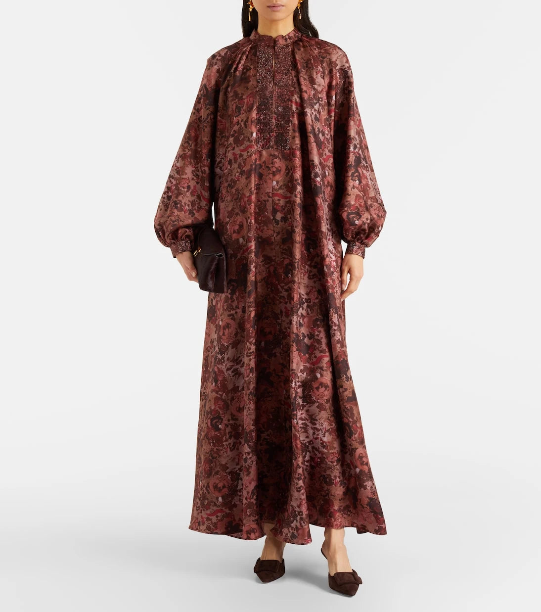 Max Mara - Alpe embellished silk maxi dress