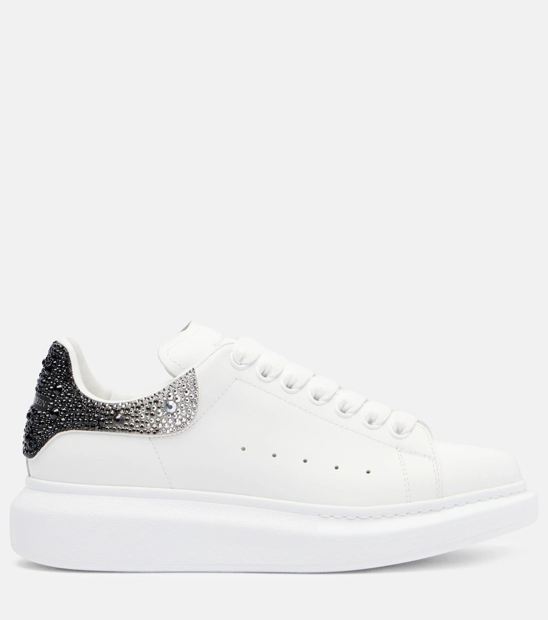 McQueen - Oversized embellished leather sneakers