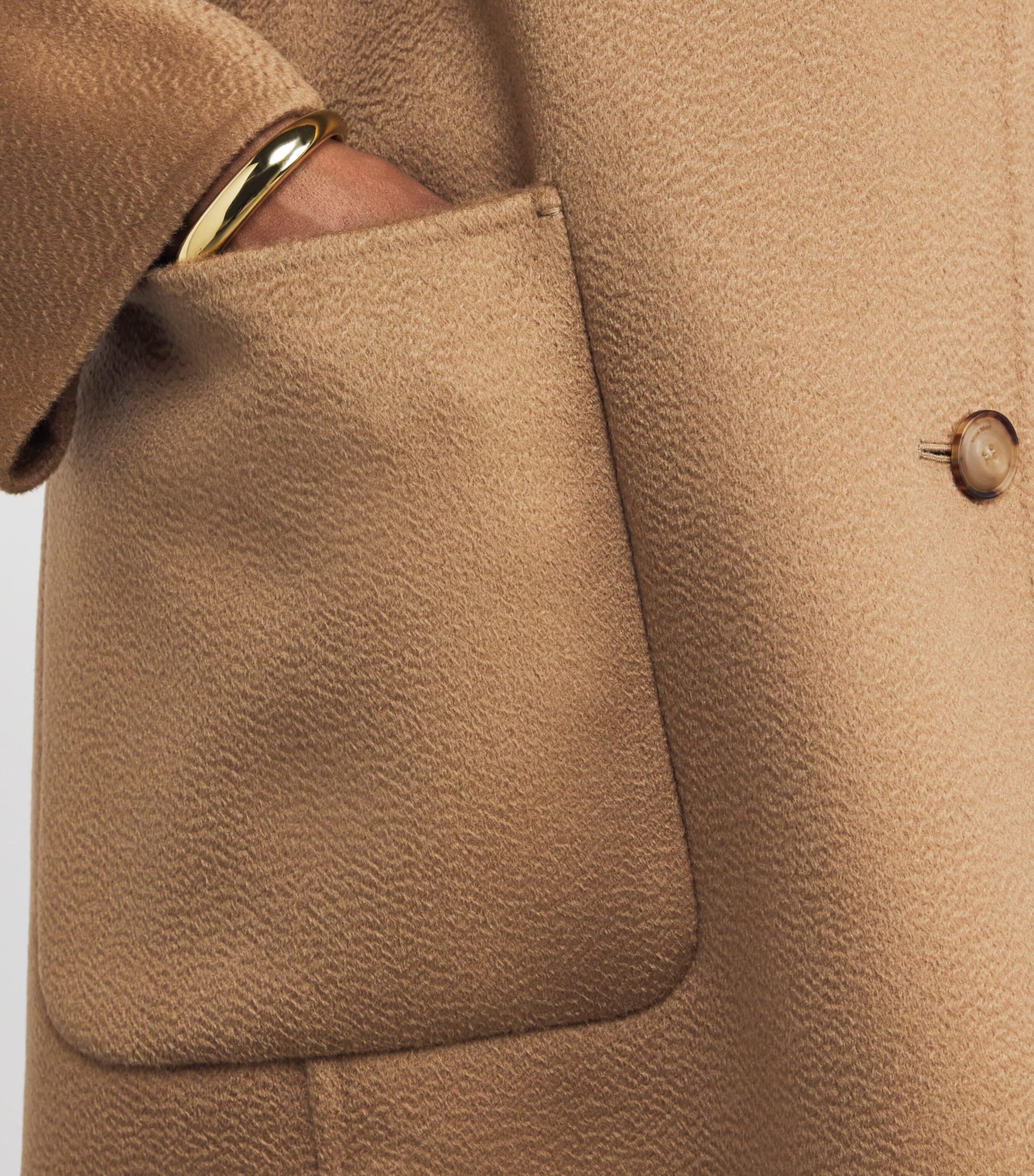 Beige Cashmere Lembi Short Coat