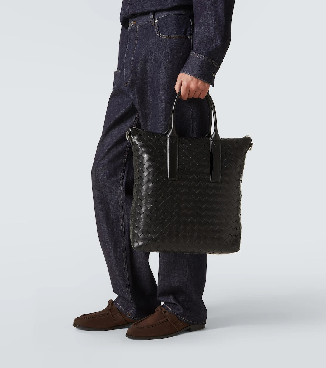 Bottega Veneta - حقيبة يد كلاسيكية من جلد إنترتشياتو