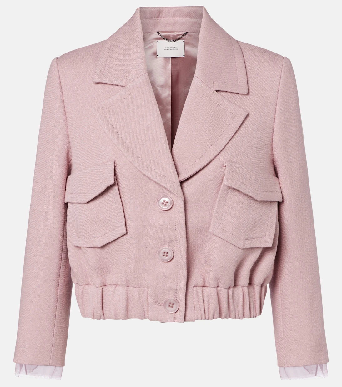 Dorothee Schumacher - Layered Coolness organza-trimmed cropped jacket