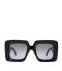 Black Bevelled Square Sunglasses
