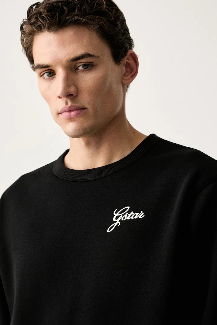 G-Star pamuklu erkek sweatshirt Script r sw