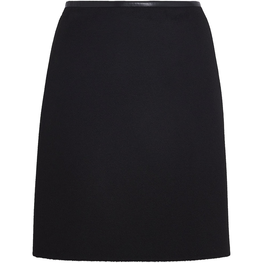 Black Wool-Cashmere Mini Skirt