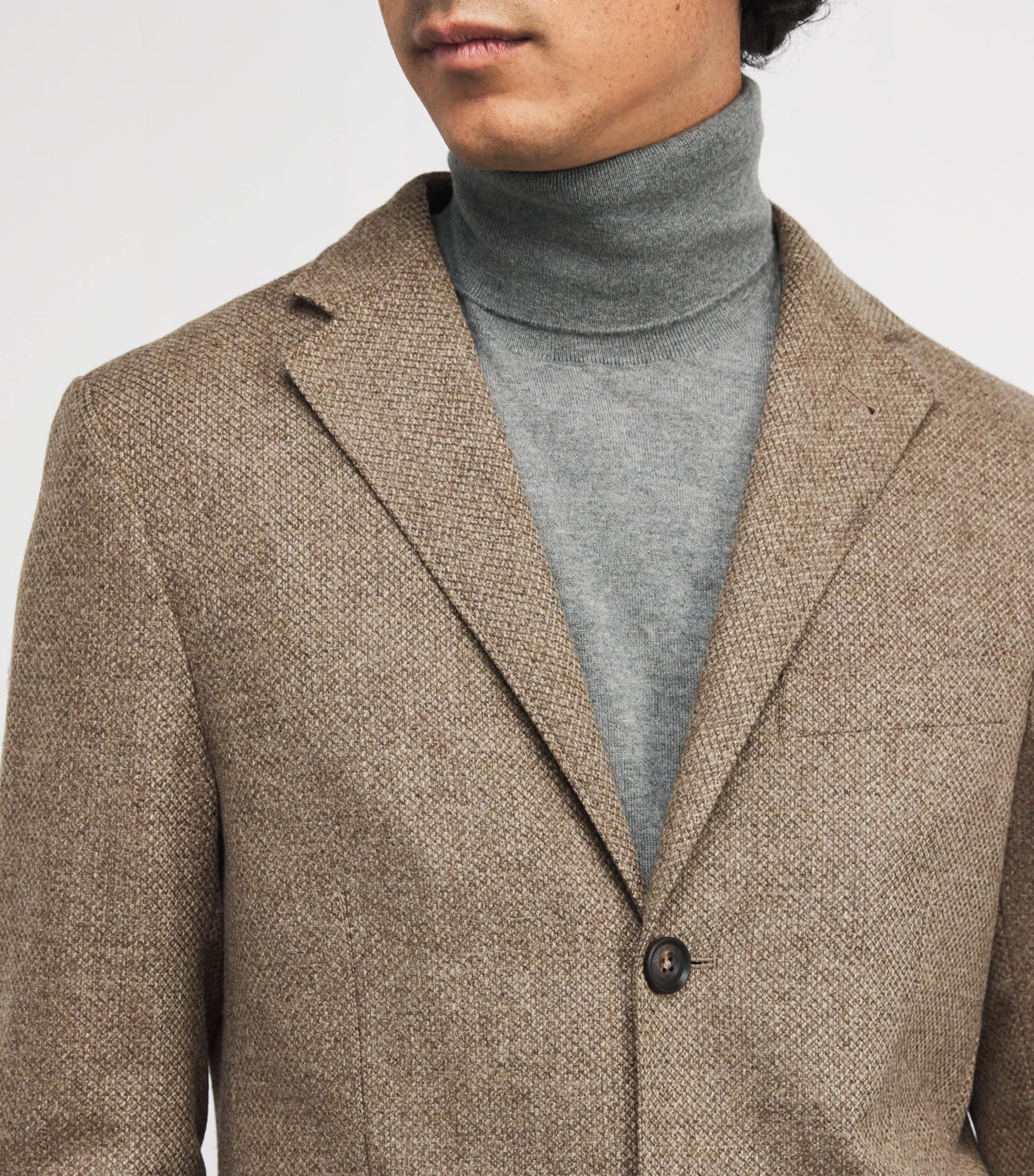Corneliani Beige Wool-Cashmere Blazer