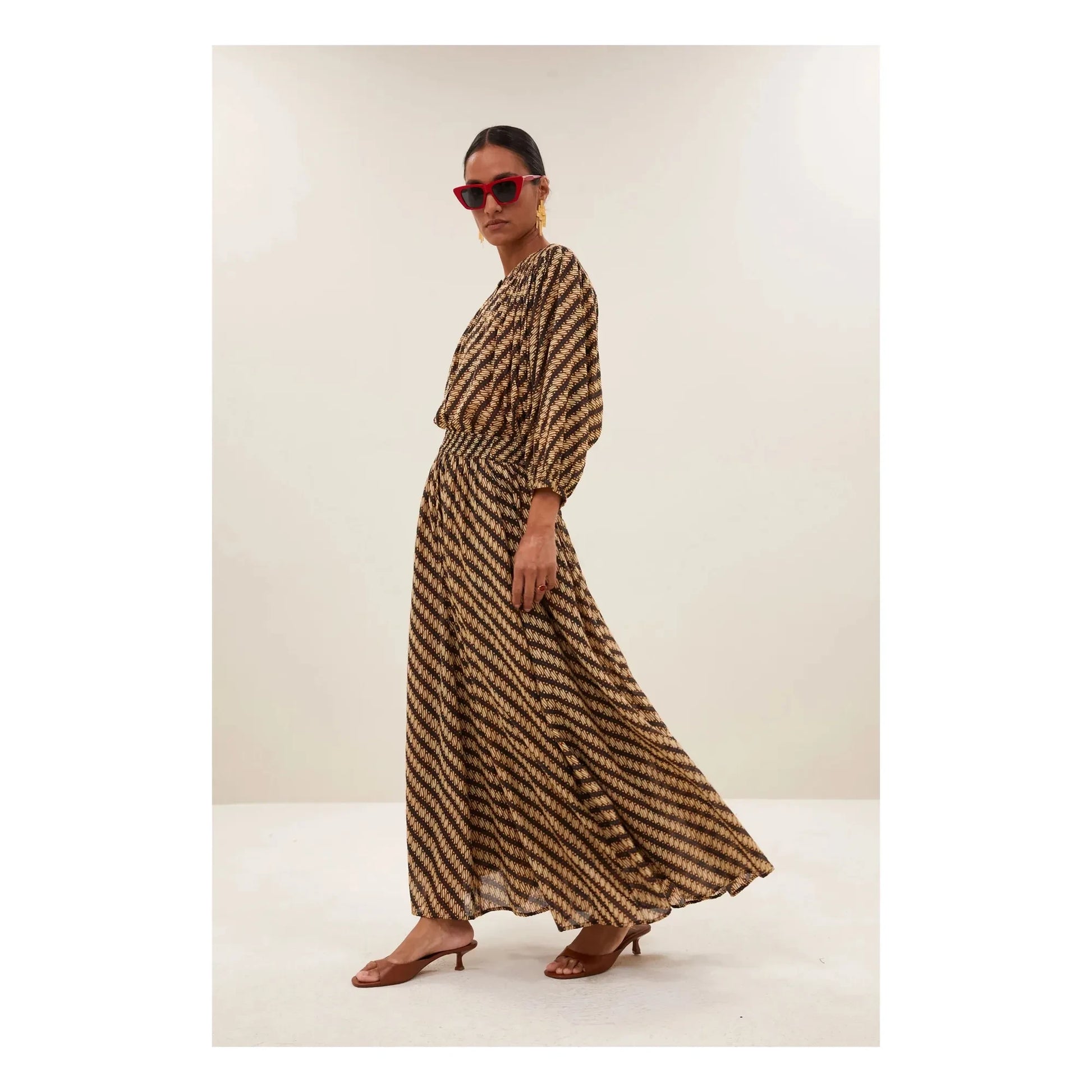 By Bar - Becky organic cotton blouse | Brown