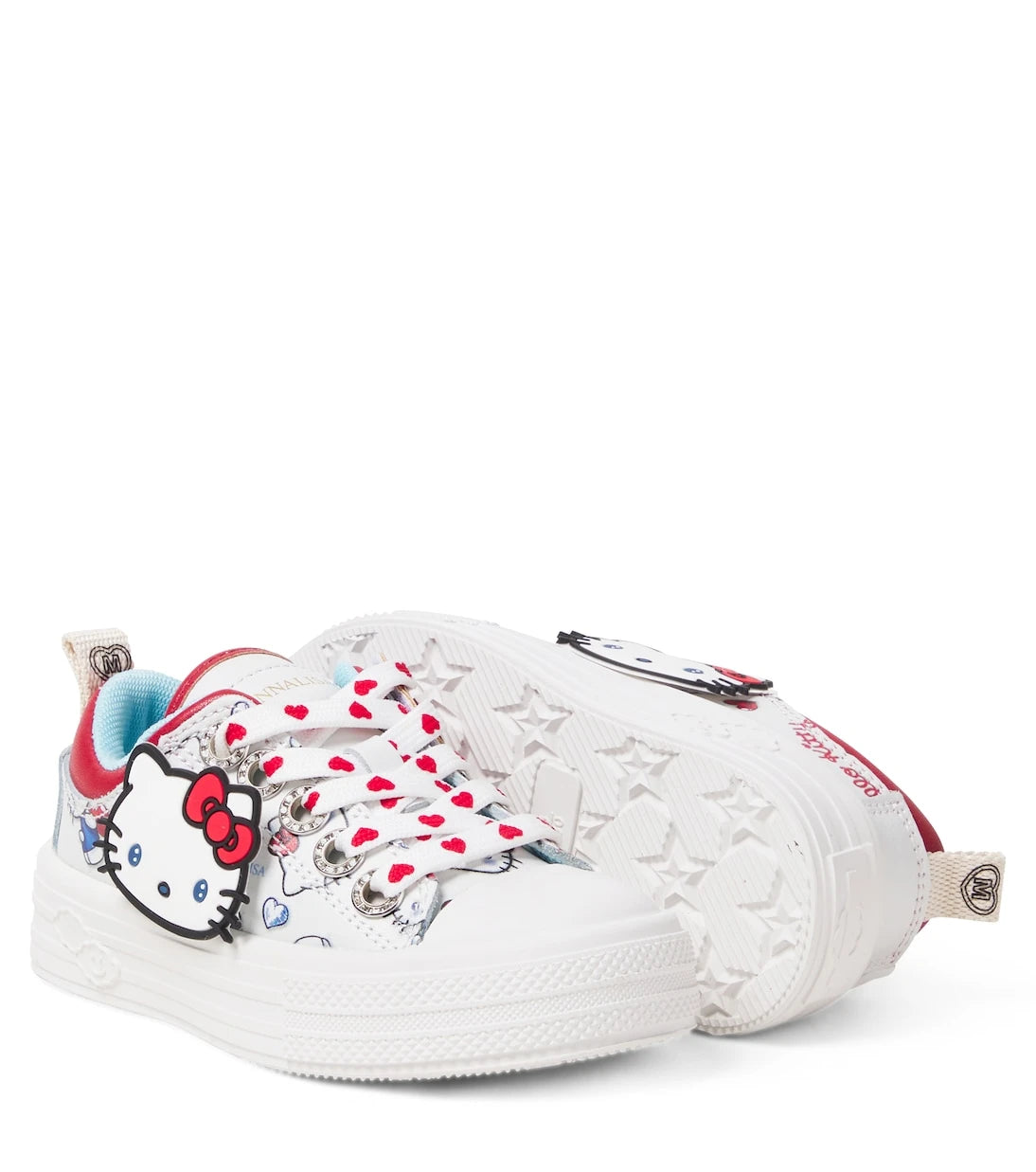 Monnalisa - x Hello Kitty leather-trimmed sneakers