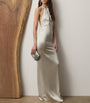 Ralph Lauren Collection Beige Stretch-Satin Corra Maxi Dress