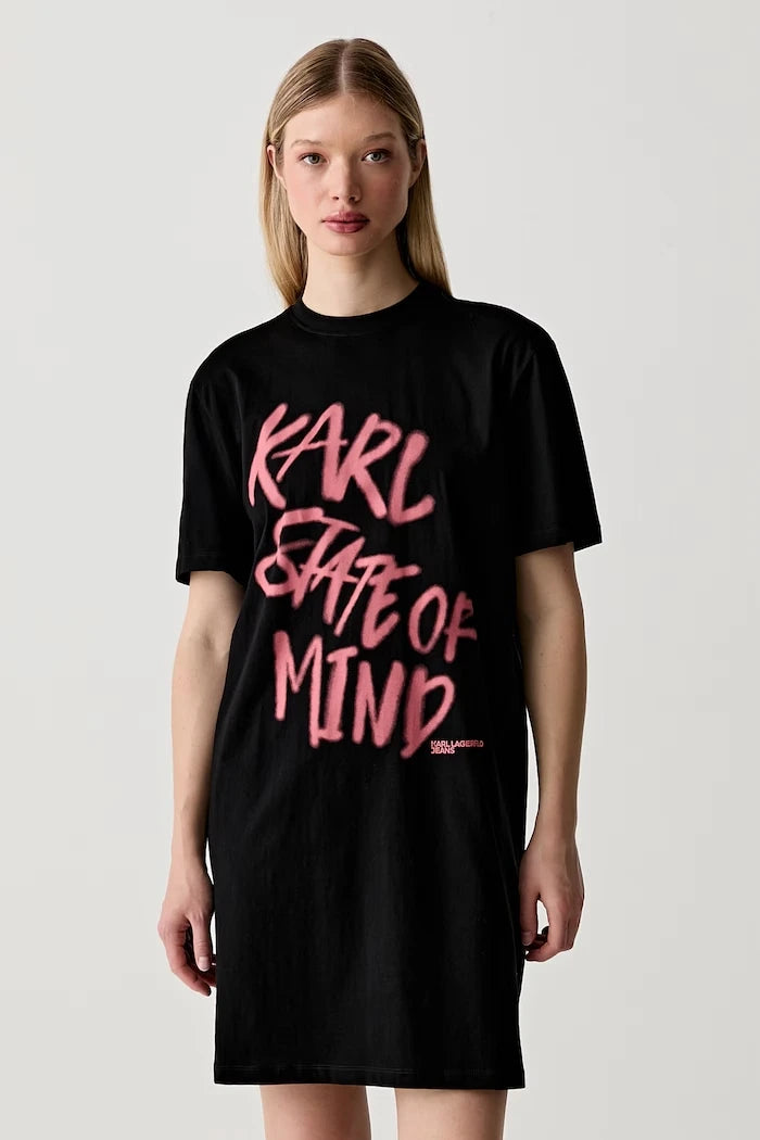 Karl Lagerfeld Jeans pamuk elbise