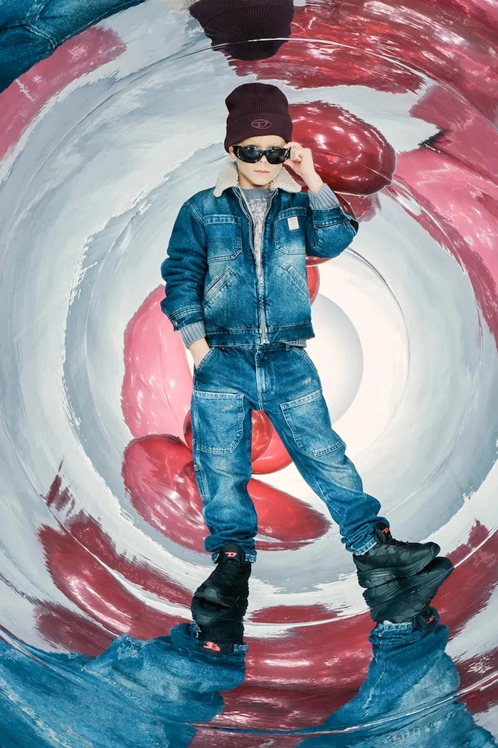 Детско памучно яке Diesel JOMOX-FUR JACKET