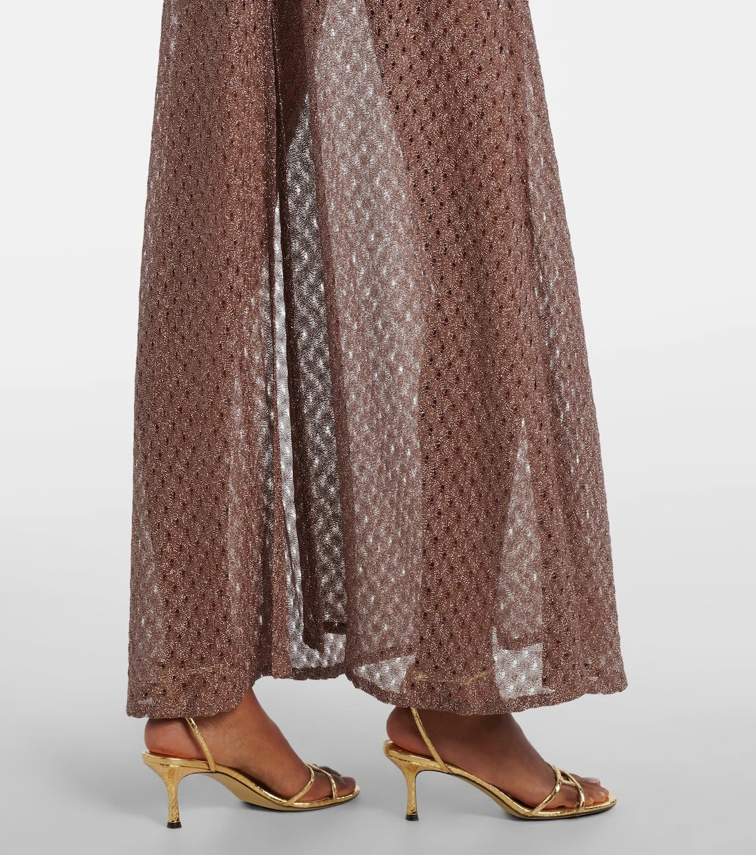 Missoni - Open-knit lamé maxi dress