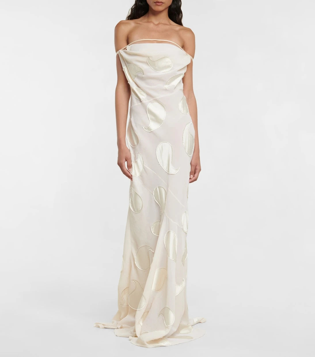 Jacquemus - La Robe Draggiu appliquéd cotton gown