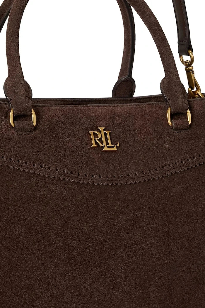 Lauren Ralph Lauren kadın süet alışveriş çantası