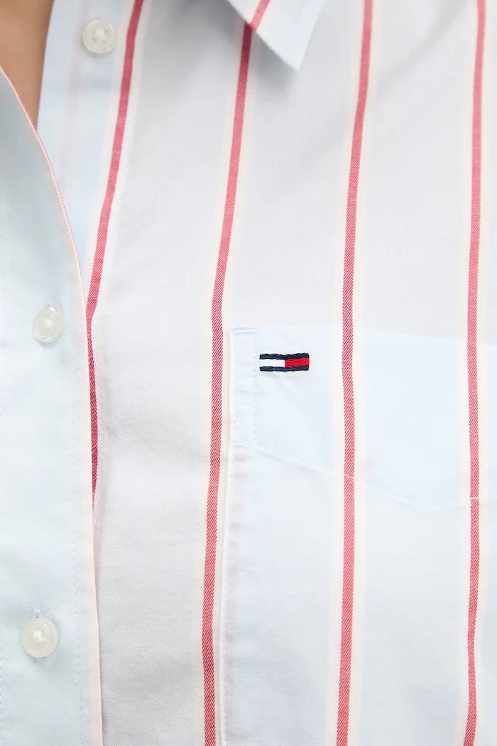 Tommy Jeans рокля тип риза от памук
