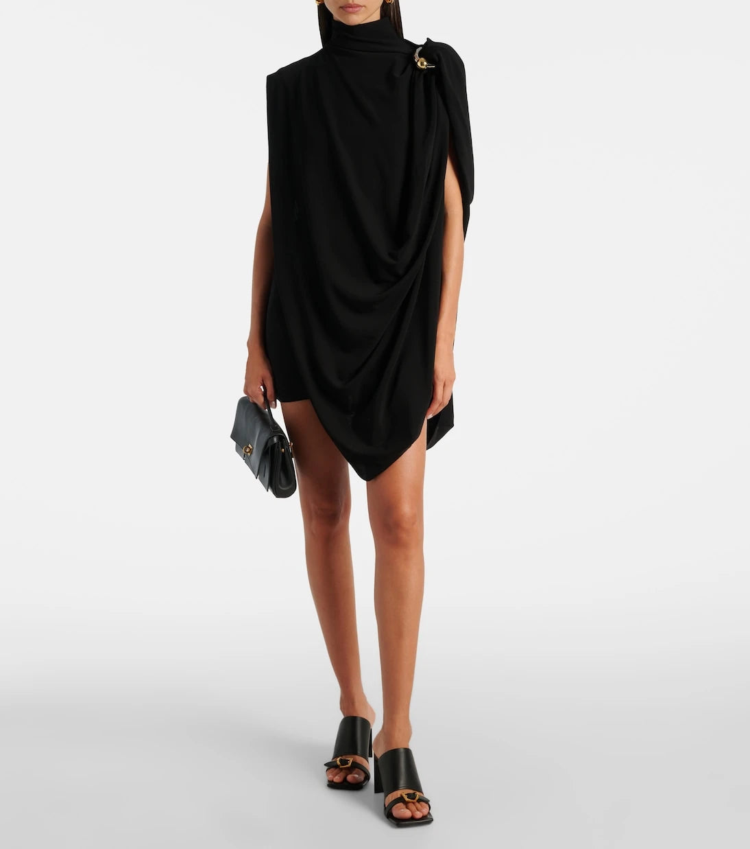 Jean Paul Gaultier - Draped embellished jersey minidress